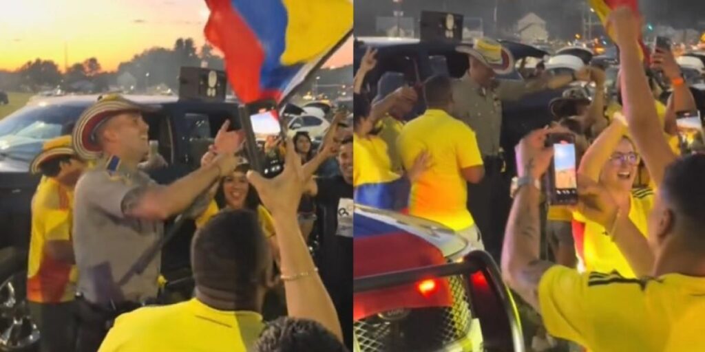 Policías de EE.UU. se Van de ‘Parranda’ y Bailan con Hinchas de la Selección Colombia Policías de EE.UU. se Van de ‘Parranda’ y Bailan con Hinchas de la Selección Colombia