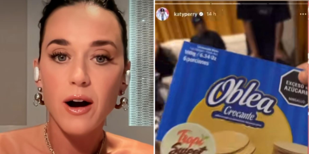 Katy Perry recibe obleas colombianas y su reacción se vuelve viral: ‘La cultura de los niños’