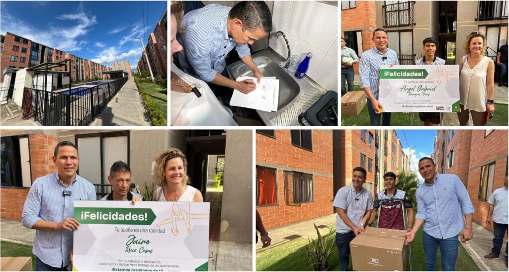 Alcalde Jorge Acevedo y Constructora Bolívar hacen entrega de vivienda al medallista olímpico Ángel Barajas y su entrenador