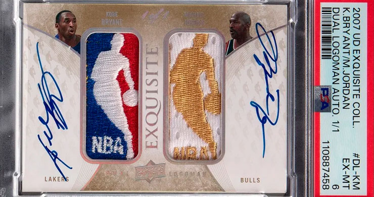 Un Chrome firmado por Bryant y Jordan, que fue subastado por $ 12.9 millones